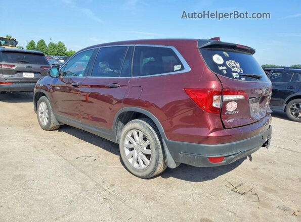 5FNYF6H17KB051159 2019 HONDA PILOT Maroon უკანა მარცხენა