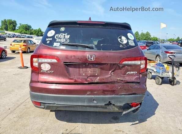 5FNYF6H17KB051159 2019 HONDA PILOT Maroon უკანა ხედი