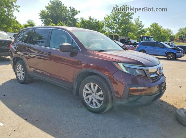5FNYF6H17KB051159 2019 HONDA PILOT Maroon წინა მარჯვენა