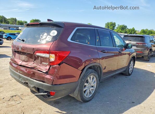 5FNYF6H17KB051159 2019 HONDA PILOT Maroon უკანა მარჯვენა