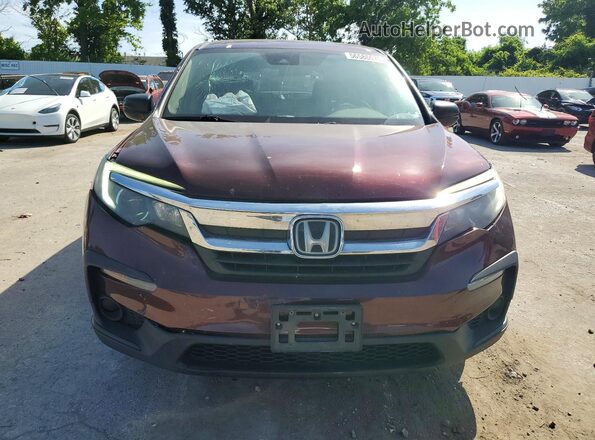 5FNYF6H17KB051159 2019 HONDA PILOT Maroon წინა ხედი