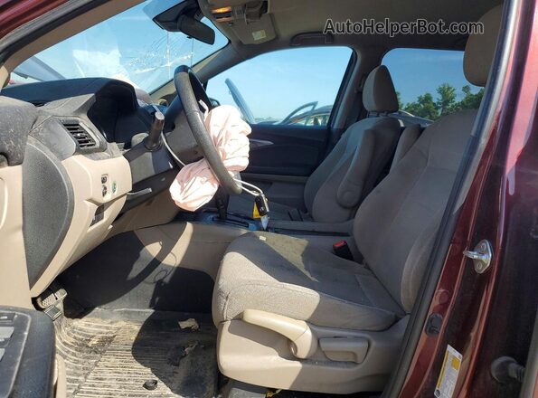 5FNYF6H17KB051159 2019 HONDA PILOT Maroon წინა სალონის ხედი