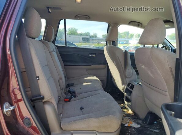 5FNYF6H17KB051159 2019 HONDA PILOT Maroon უკანა სალონის ხედი