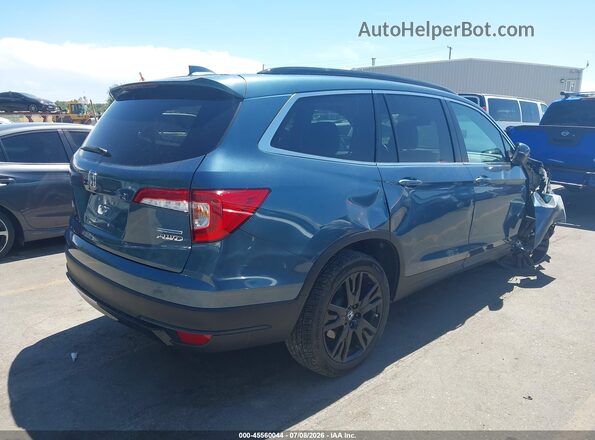 5FNYF6H20NB026679 2022 HONDA PILOT Blue Trasero derecho