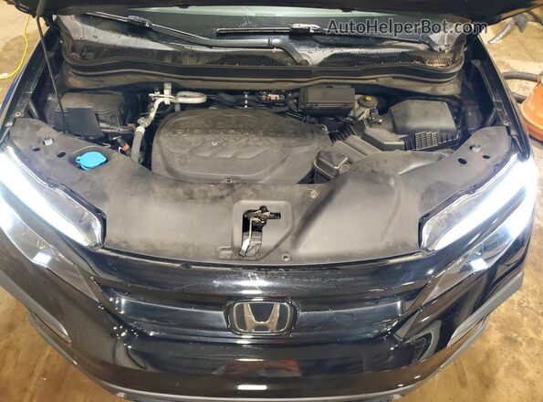 5FNYF6H27MB051383 2021 HONDA PILOT Black Vista del compartimento del motor