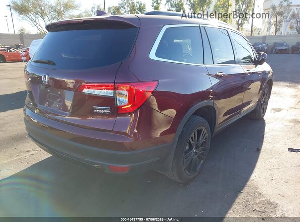 5FNYF6H28NB088041 2022 HONDA PILOT Бордовый Задняя правая четверть