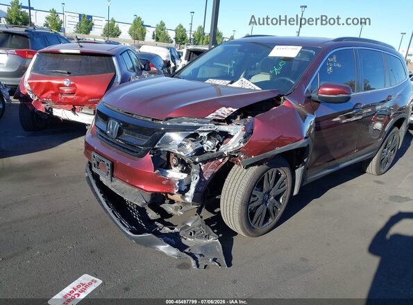 5FNYF6H28NB088041 2022 HONDA PILOT Бордовый Вид спереди