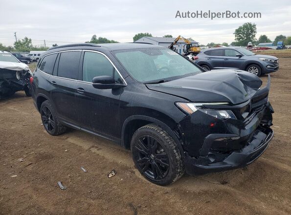 5FNYF6H2XNB005371 2022 HONDA PILOT Black Delantero derecho