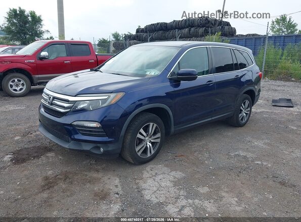 5FNYF6H30HB072090 2017 HONDA PILOT Blue წინა მარცხენა ხედი სამი მეოთხედიდან