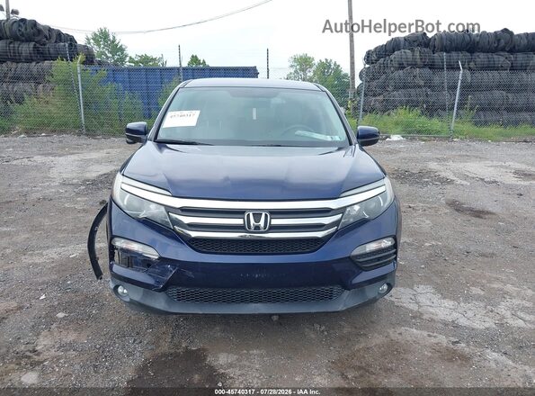 5FNYF6H30HB072090 2017 HONDA PILOT Blue ხელსაწყოთა პანელის ხედი