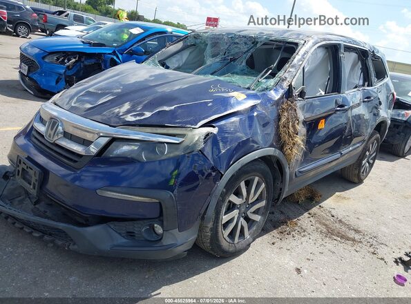 5FNYF6H33KB058627 2019 HONDA PILOT Blue Vista tres cuartos delantera izquierda