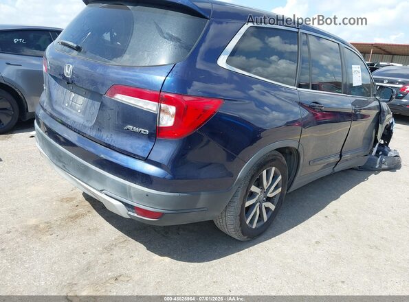 5FNYF6H33KB058627 2019 HONDA PILOT Blue Trasero derecho