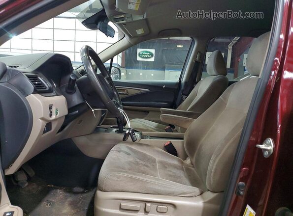 5FNYF6H33LB038461 2020 HONDA PILOT Maroon Vista interior delantera