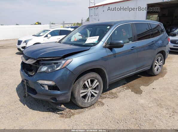 5FNYF6H35JB013316 2018 HONDA PILOT Blue წინა მარცხენა ხედი სამი მეოთხედიდან