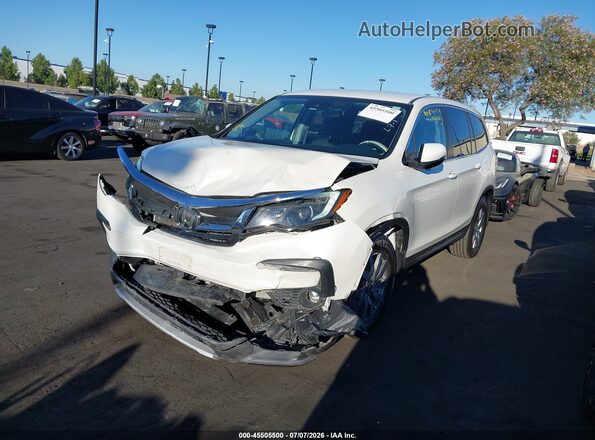 5FNYF6H35KB016038 2019 HONDA PILOT White Vista tres cuartos delantera izquierda