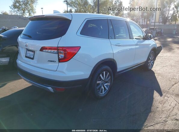 5FNYF6H35KB016038 2019 HONDA PILOT White Trasero derecho
