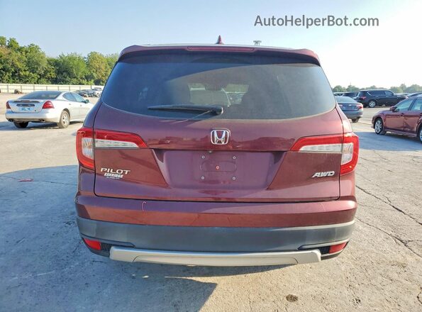 5FNYF6H35KB063439 2019 HONDA PILOT Red Вид ззаду