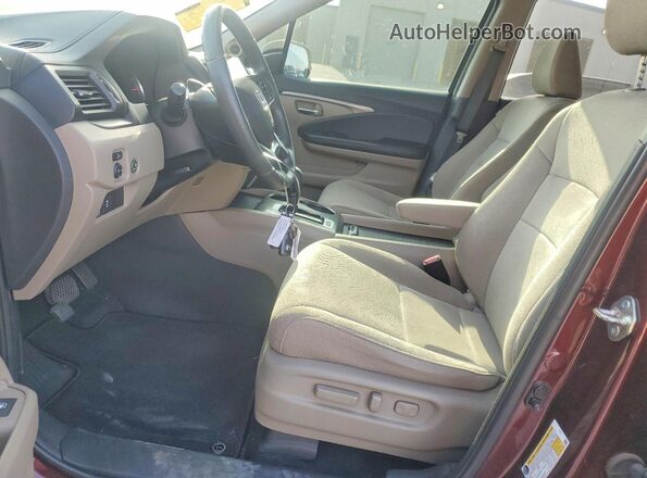 5FNYF6H35KB063439 2019 HONDA PILOT Red Вид салону спереду