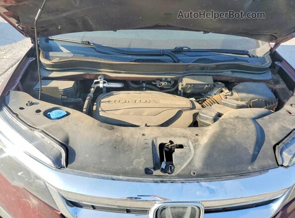 5FNYF6H35KB063439 2019 HONDA PILOT Red Вид підкапотного простору