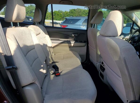 5FNYF6H35KB063439 2019 HONDA PILOT Red Вид задньої частини салону