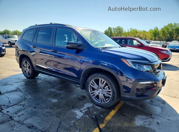 5FNYF6H35NB073148 2022 HONDA PILOT Blue Przód prawy