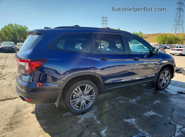 5FNYF6H35NB073148 2022 HONDA PILOT Blue Tył prawy
