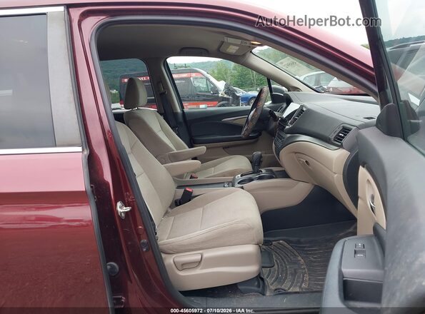5FNYF6H37KB039448 2019 HONDA PILOT Темно-бордовый Вид салона спереди