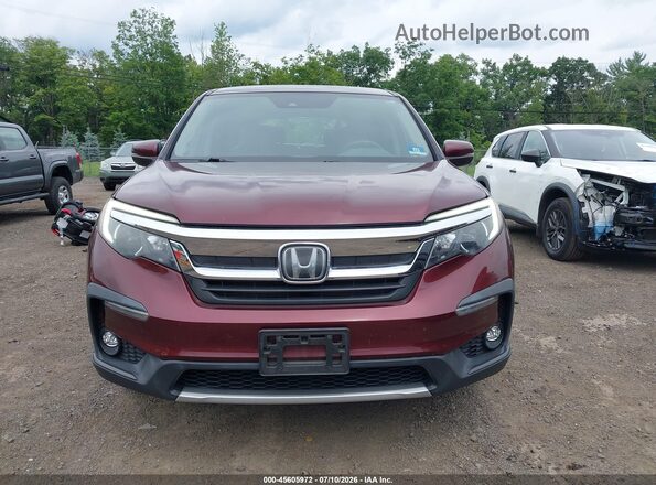 5FNYF6H37KB039448 2019 HONDA PILOT Темно-бордовый Вид щитка приборов