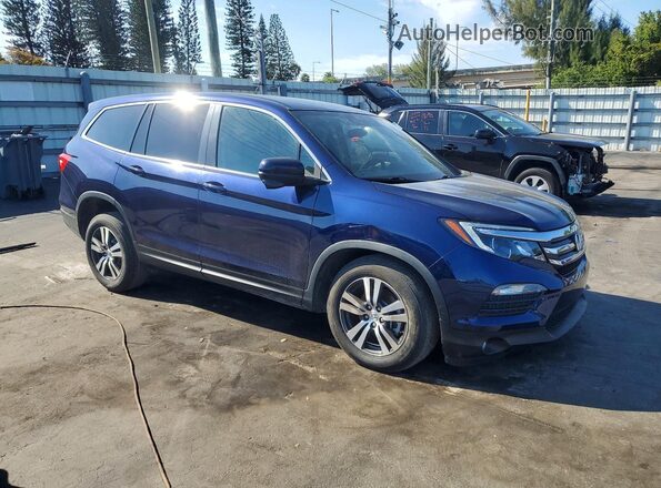 5FNYF6H38JB042972 2018 HONDA PILOT Синий Передняя правая четверть