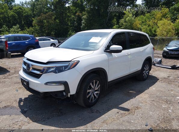 5FNYF6H3XKB016018 2019 HONDA PILOT White Առջևի ձախ երեք քառորդ տեսարան