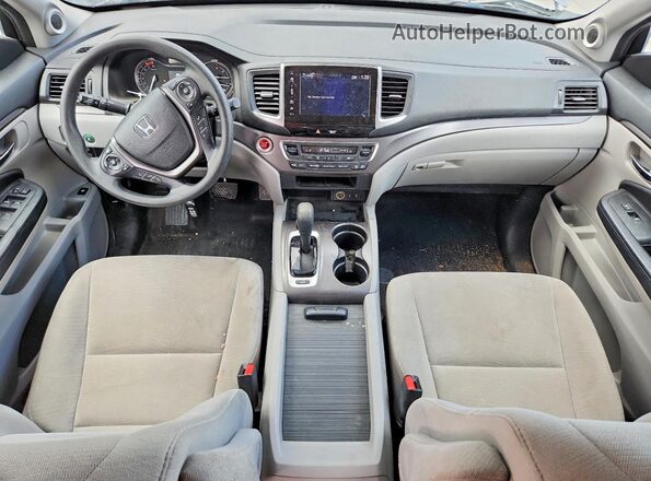 5FNYF6H49HB071142 2017 HONDA PILOT Gray Вид панелі приладів