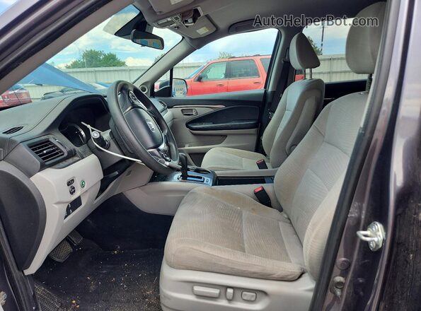 5FNYF6H49HB071142 2017 HONDA PILOT Gray Вид салону спереду