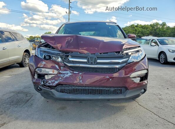 5FNYF6H50JB023902 2018 HONDA PILOT Maroon Vista frontal