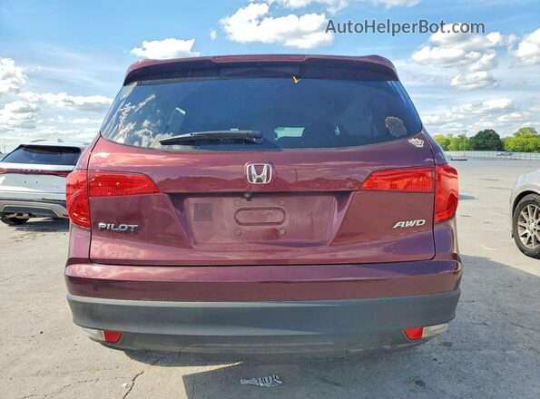 5FNYF6H50JB023902 2018 HONDA PILOT Maroon Vista trasera
