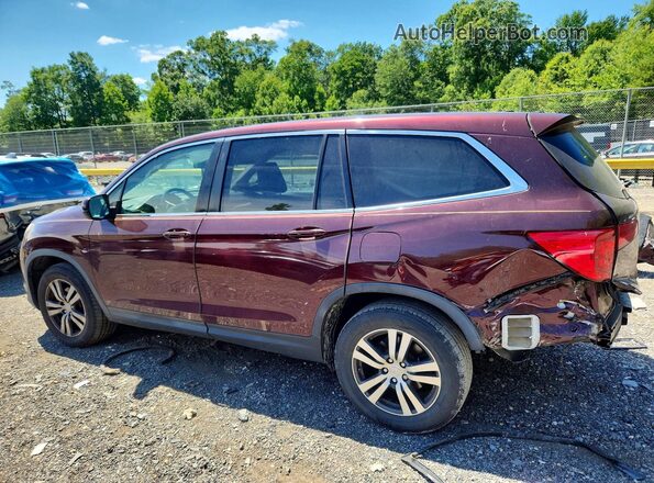 5FNYF6H51HB028746 2017 HONDA PILOT Burgundy Trasero izquierdo