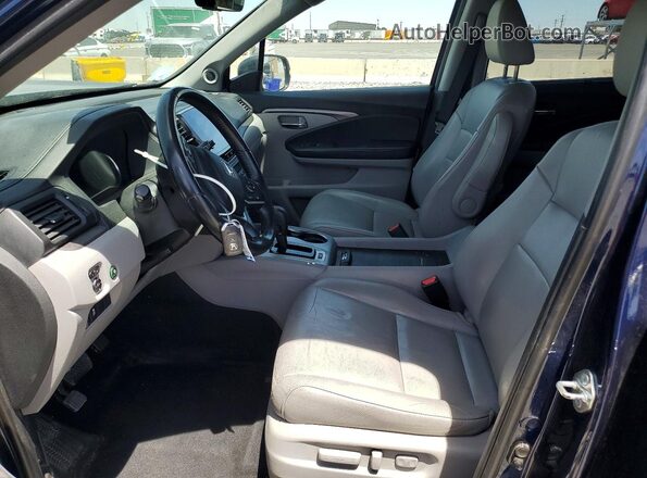 5FNYF6H51KB020170 2019 HONDA PILOT Blue Вид салону спереду