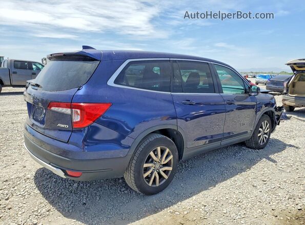 5FNYF6H51KB020170 2019 HONDA PILOT Blue Задня права чверть
