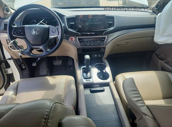 5FNYF6H51KB050754 2019 HONDA PILOT White Առջևի վահանակի տեսք