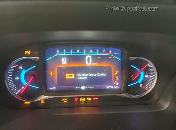 5FNYF6H52LB067371 2020 HONDA PILOT Black Вид щитка приладів