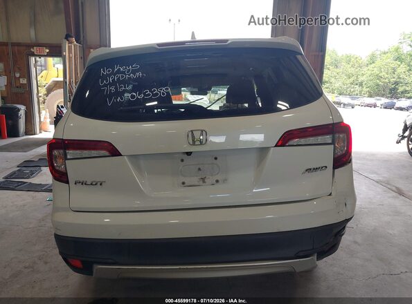 5FNYF6H53KB063389 2019 HONDA PILOT White 