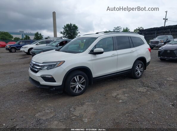 5FNYF6H55JB019098 2018 HONDA PILOT White Առջևի ձախ երեք քառորդ տեսարան