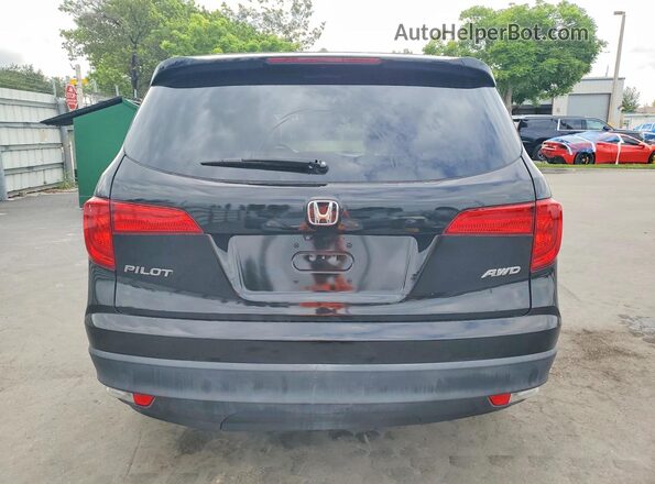 5FNYF6H56HB009366 2017 HONDA PILOT Black Հետևի տեսք