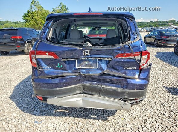 5FNYF6H56KB038633 2019 HONDA PILOT Blue Vista trasera