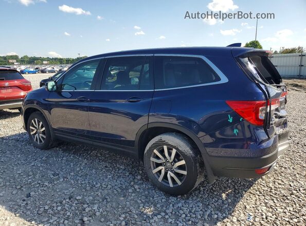 5FNYF6H56KB038633 2019 HONDA PILOT Blue Trasero izquierdo
