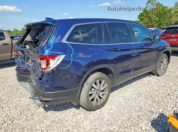 5FNYF6H56KB038633 2019 HONDA PILOT Blue Trasero derecho
