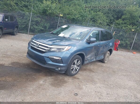 5FNYF6H58JB030399 2018 HONDA PILOT Синий Передняя левая четверть
