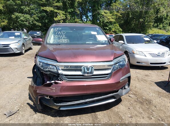 5FNYF6H58MB088243 2021 HONDA PILOT Burgundy Widok deski rozdzielczej