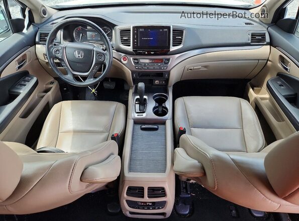 5FNYF6H59JB072984 2018 HONDA PILOT White Առջևի վահանակի տեսք