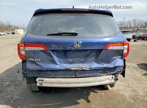 5FNYF6H59KB012429 2019 HONDA PILOT Blue Вид ззаду