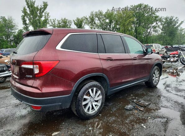5FNYF6H59MB017374 2021 HONDA PILOT Burgundy Задня права чверть